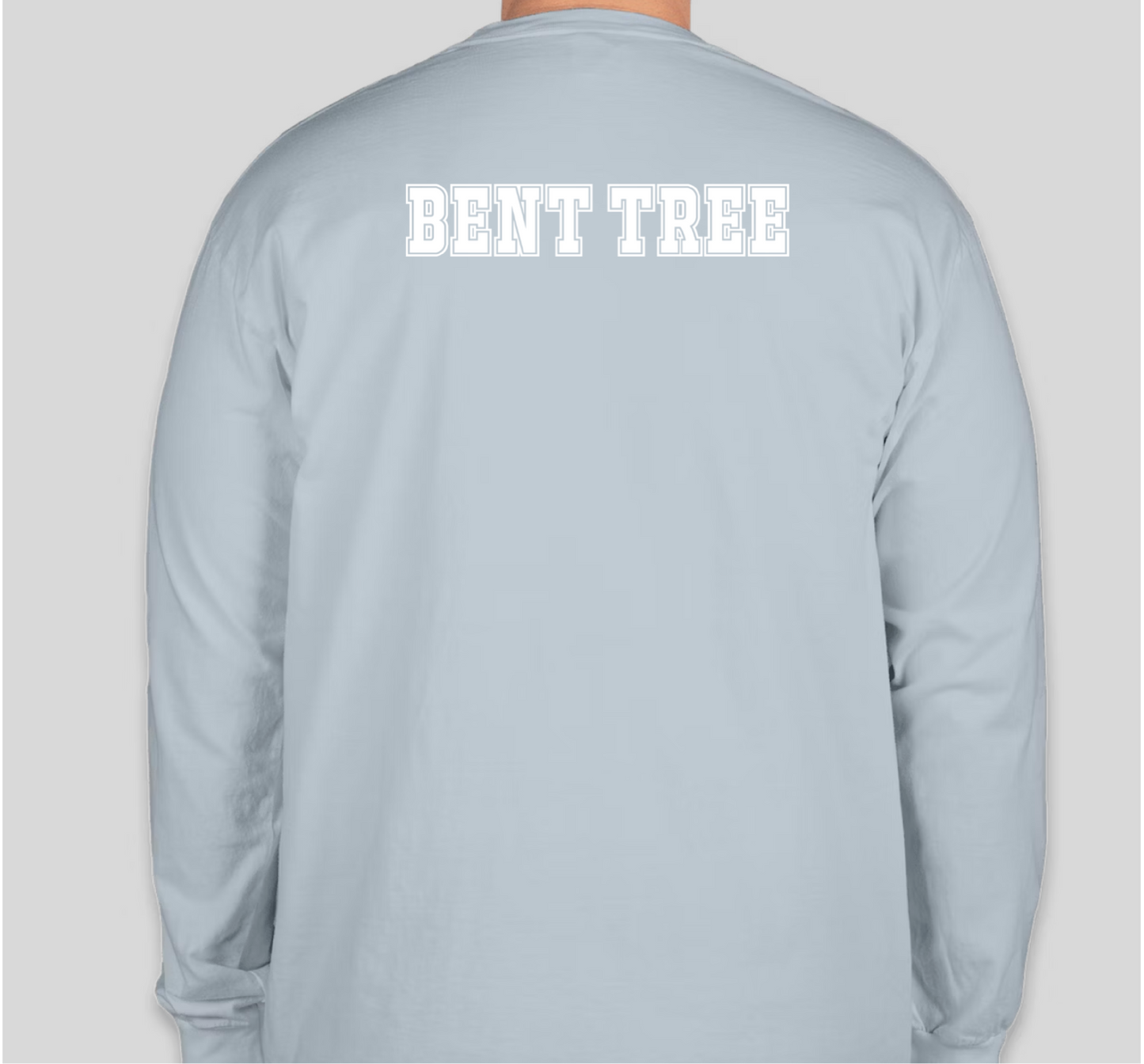 Bent Tree Long Sleeve Comfort Color University Tee Light Blue