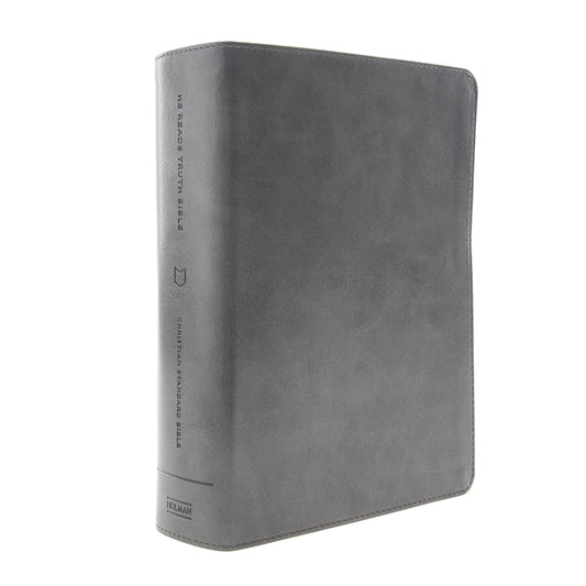 CSB He Reads Truth Bible Smoke LeatherTouch, Imitation Leather